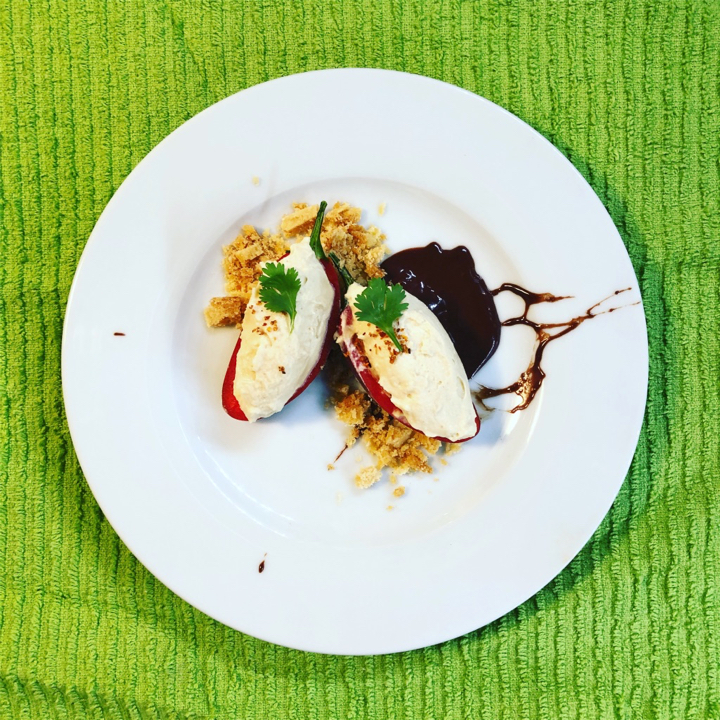 Jalape&ntilde;o & Peanut Butter Cream poppers...
